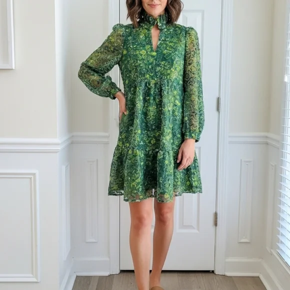 green emerald velvet dress JULIANNA DRESS
